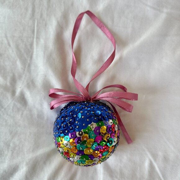 Handmade Sparkly Sequin Christmas Ornament - Picture 3 of 13